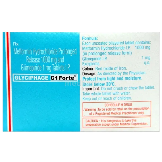 glyciphage g 1mg tablet 10's